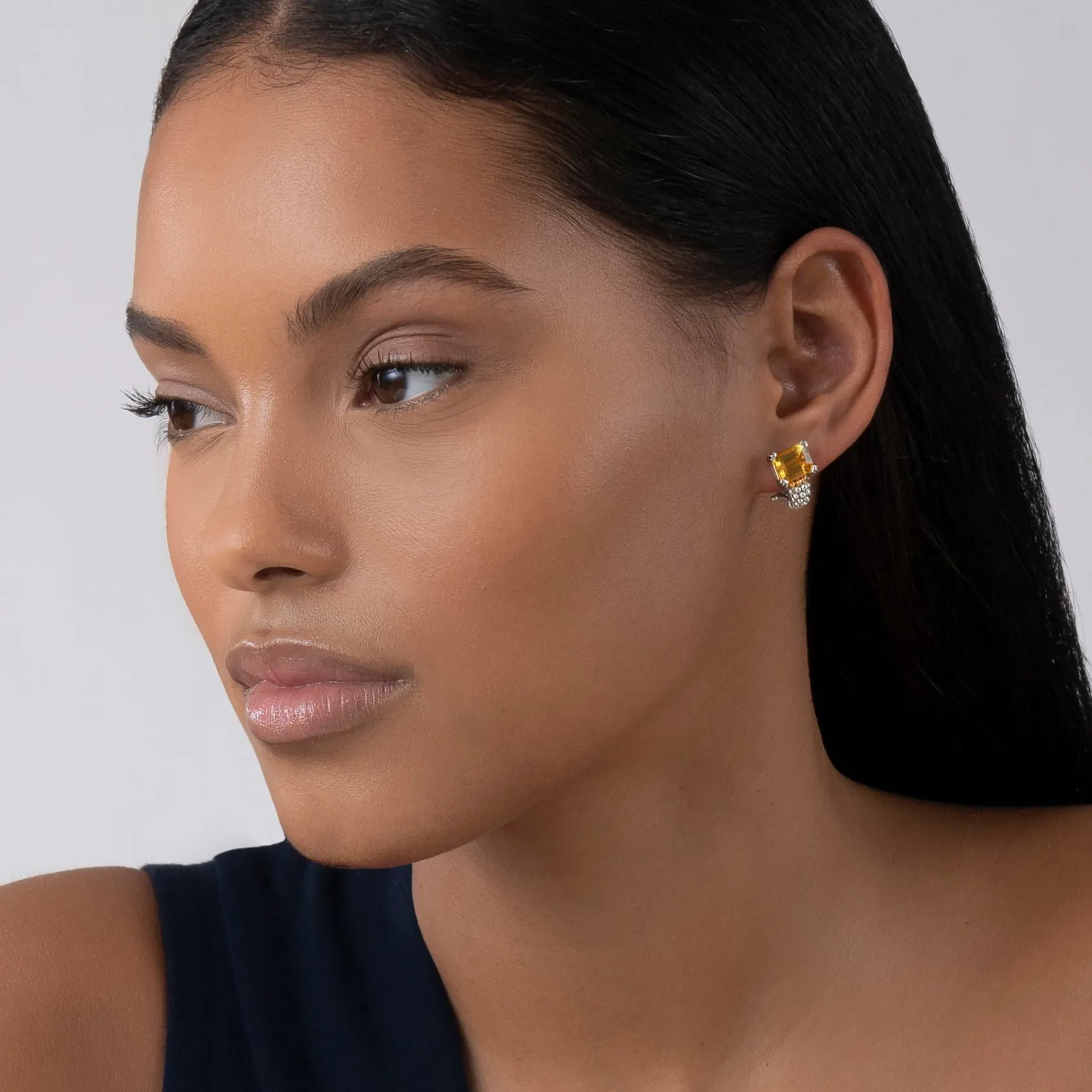 Huggie Earrings<LAGOS Citrine Huggie Earring