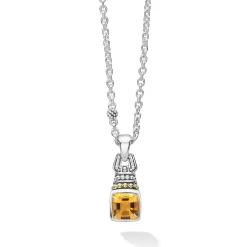 Caviar Necklaces<LAGOS Citrine Pendant Necklace