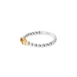 Diamonds<LAGOS Citrine Stacking Ring With Diamonds