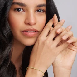 Gold<LAGOS Delicate 18K Gold Beaded Bracelet | 3Mm