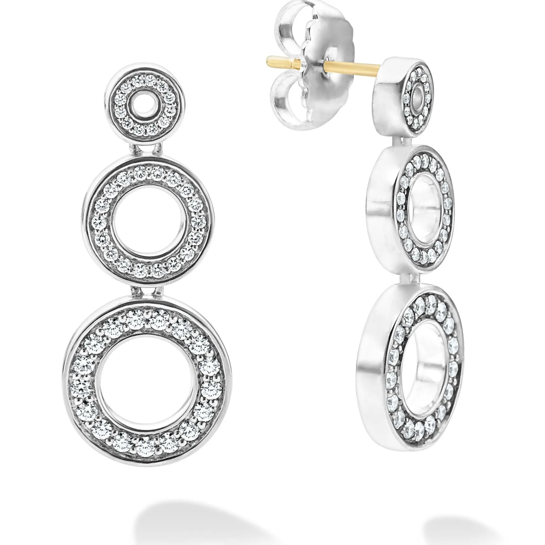 Diamonds<LAGOS Diamond Circle Drop Earrings