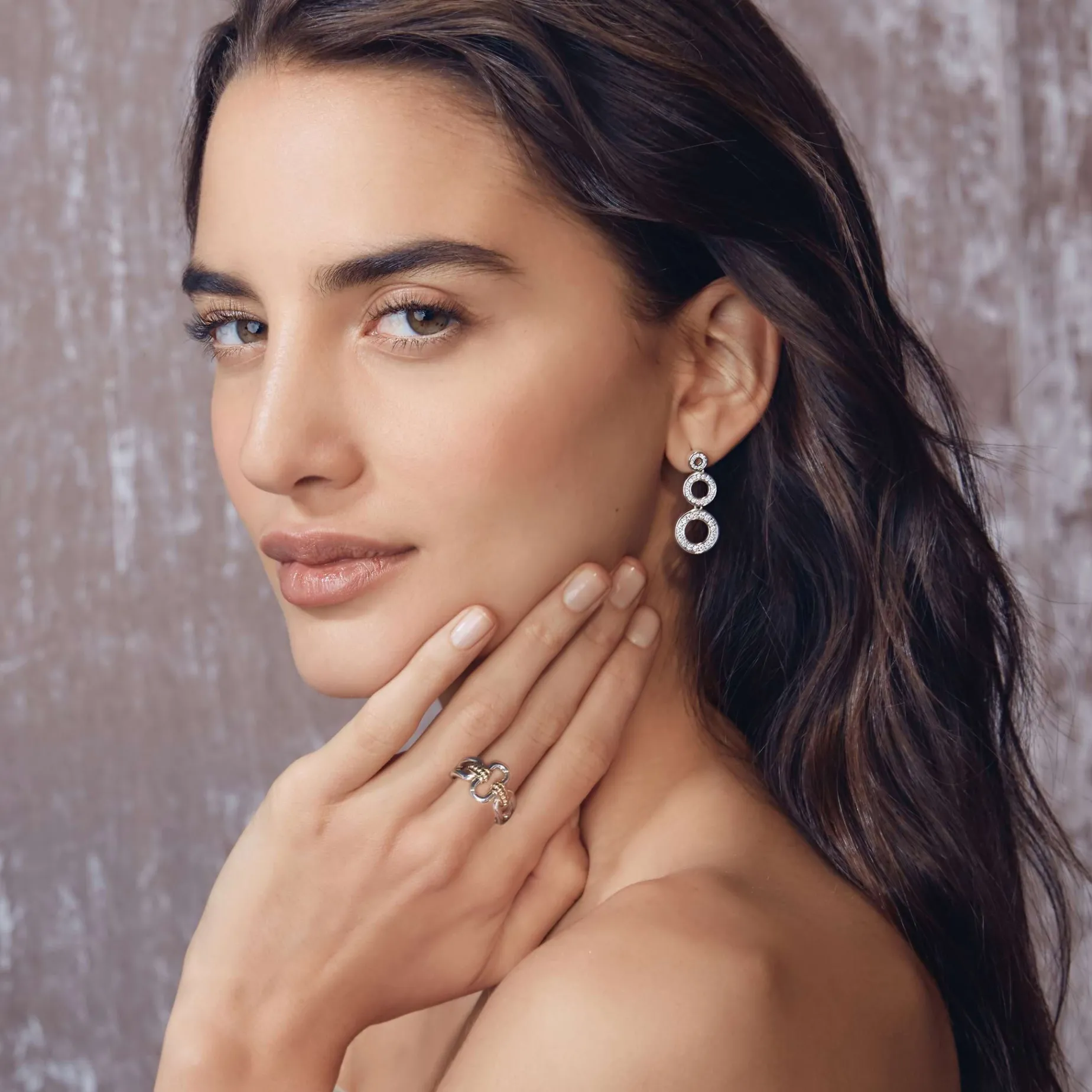 Diamonds<LAGOS Diamond Circle Drop Earrings