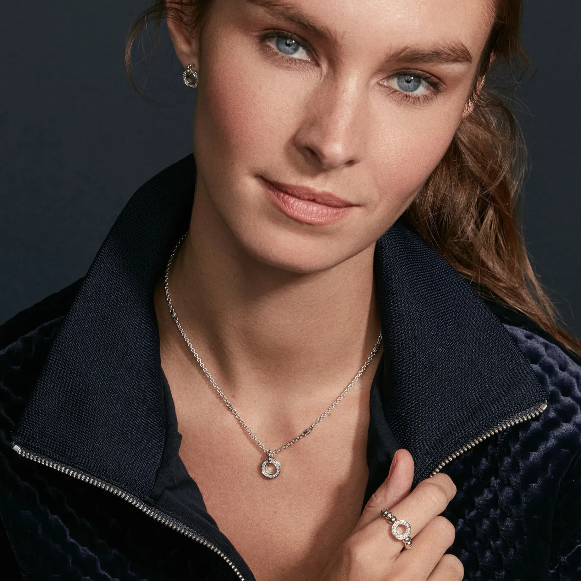 Diamonds<LAGOS Diamond Circle Pendant Necklace