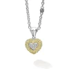 Gold<LAGOS Diamond Heart Necklace