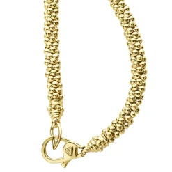 Gold<LAGOS Diamond Long Station Caviar Necklace