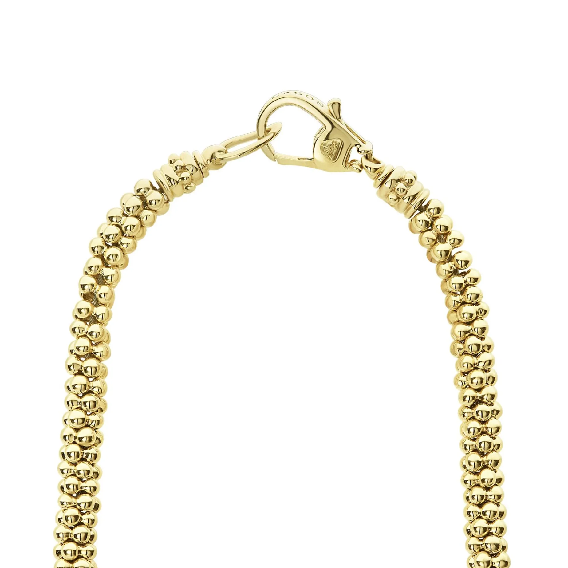 Gold<LAGOS Diamond Medium Station Caviar Necklace