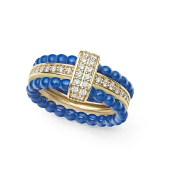 Gold<LAGOS Diamond Stacking Ring Set