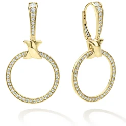 Gold<LAGOS Double Circle 18K Gold And Diamond Earring Set