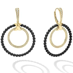 Diamonds<LAGOS Double Circle 18K Gold And Diamond Earring Set