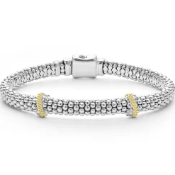 Diamonds<LAGOS Double X Caviar Diamond Bracelet | 6Mm