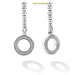 Diamonds<LAGOS Drop Circle Diamond Earrings
