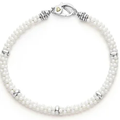 Caviar Bracelets<LAGOS Five Silver Station Ceramic Bracelet | 5Mm