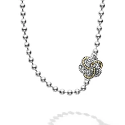 Chains<LAGOS Five Station Two-Tone Love Knot Necklace