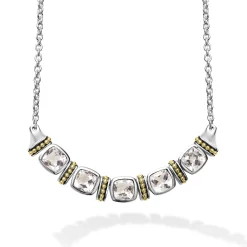 Gemstones<LAGOS Five Station White Topaz Necklace