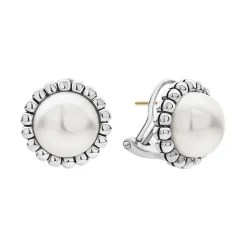 Caviar Earrings<LAGOS Fluted Pearl Stud Earrings