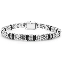 Diamonds<LAGOS Four Station Diamond Caviar Bracelet | 6Mm