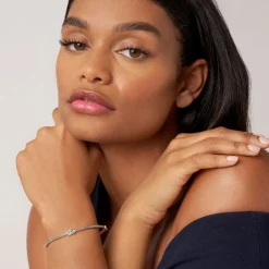 Bangles<LAGOS Four Station Two-Tone Knot Diamond Bangle Bracelet