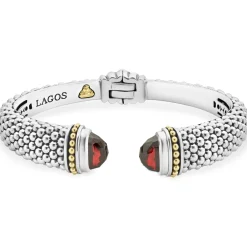 Gemstones<LAGOS Garnet Cuff Bracelet | 12Mm