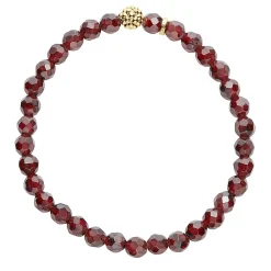 Gold<LAGOS Garnet Gold Station Bead Bracelet