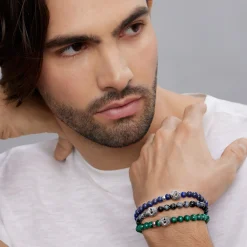 Gemstones<LAGOS Gemstone Skull Stretch Bracelet Gift Set