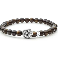 Gemstones<LAGOS Golden Obsidian Skull Bracelet