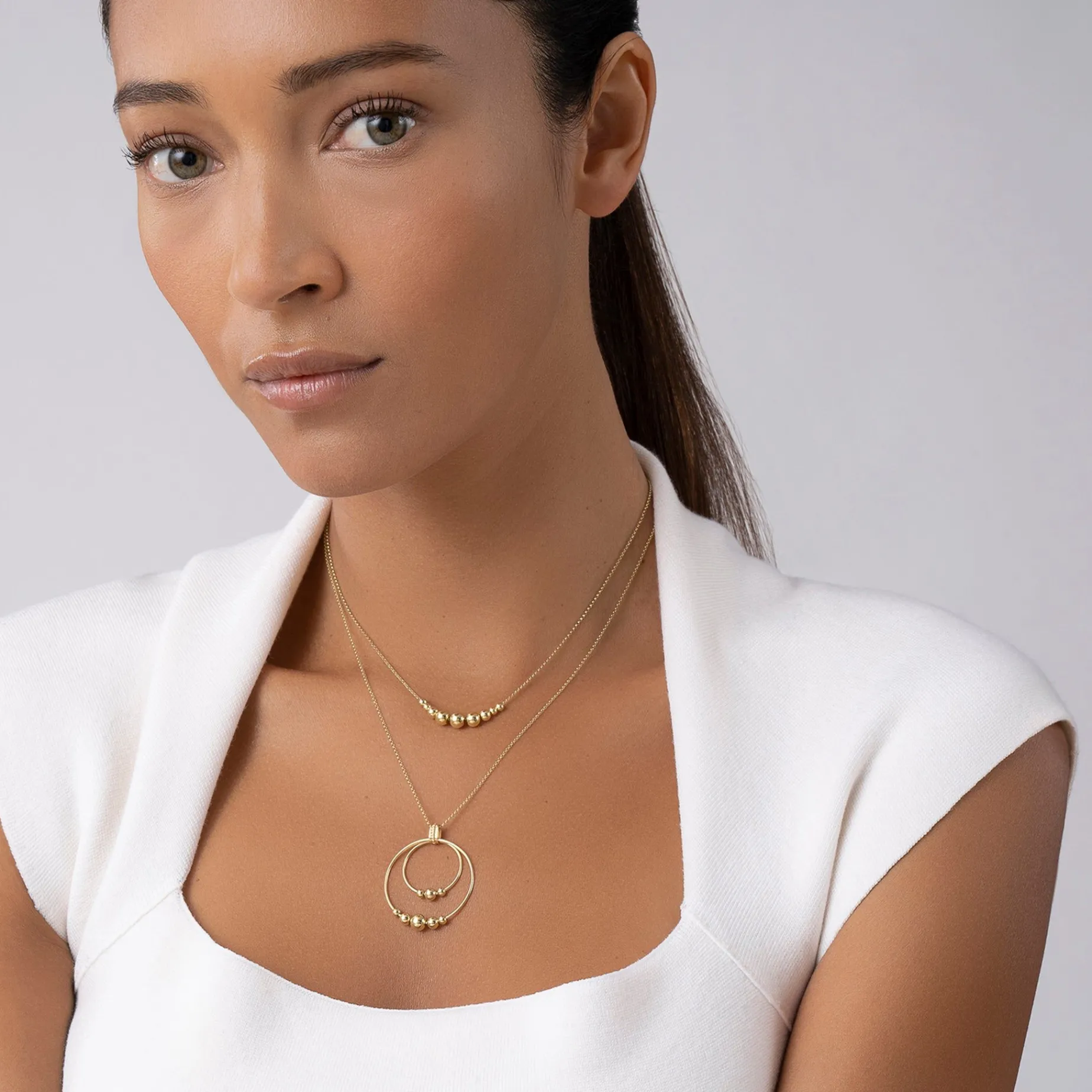 Gold<LAGOS Graduated Bead Necklace Gift Set