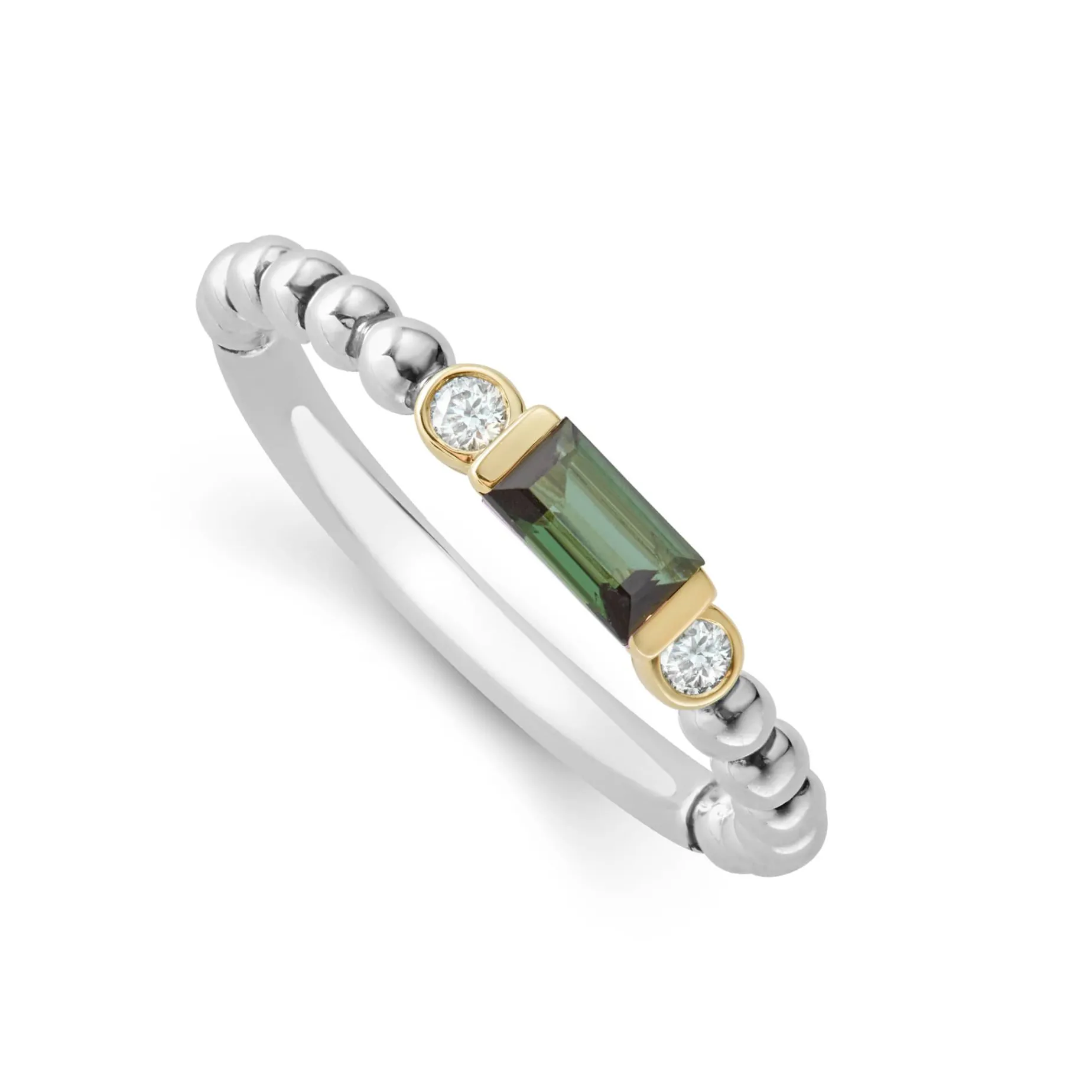 Stacking Rings<LAGOS Green Tourmaline Stacking Ring With Diamonds