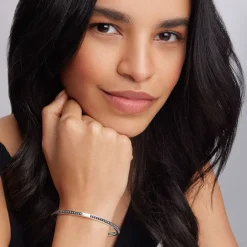 Gemstones<LAGOS Hematite Bangle