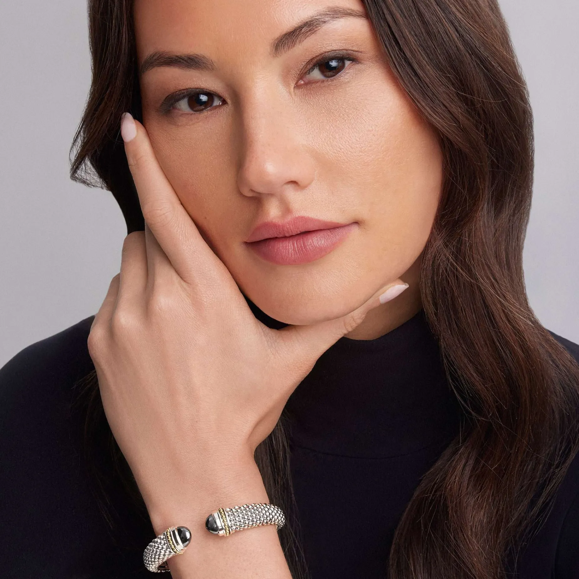 Gemstones<LAGOS Hematite Cuff Bracelet | 12Mm