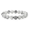 Gemstones<LAGOS Howlite Silver Station Bead Bracelet