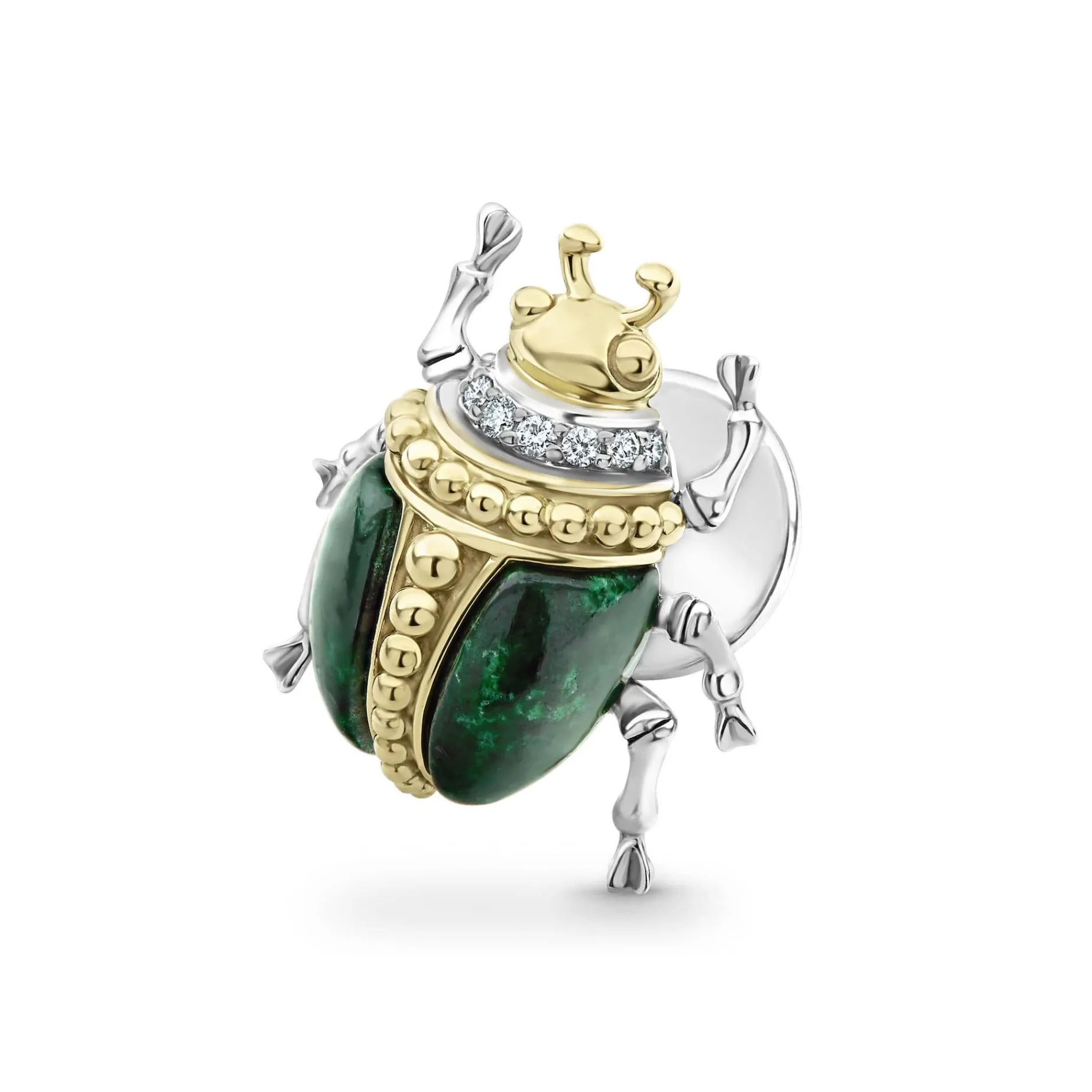 Gemstones<LAGOS Jade Diamond Beetle Pin