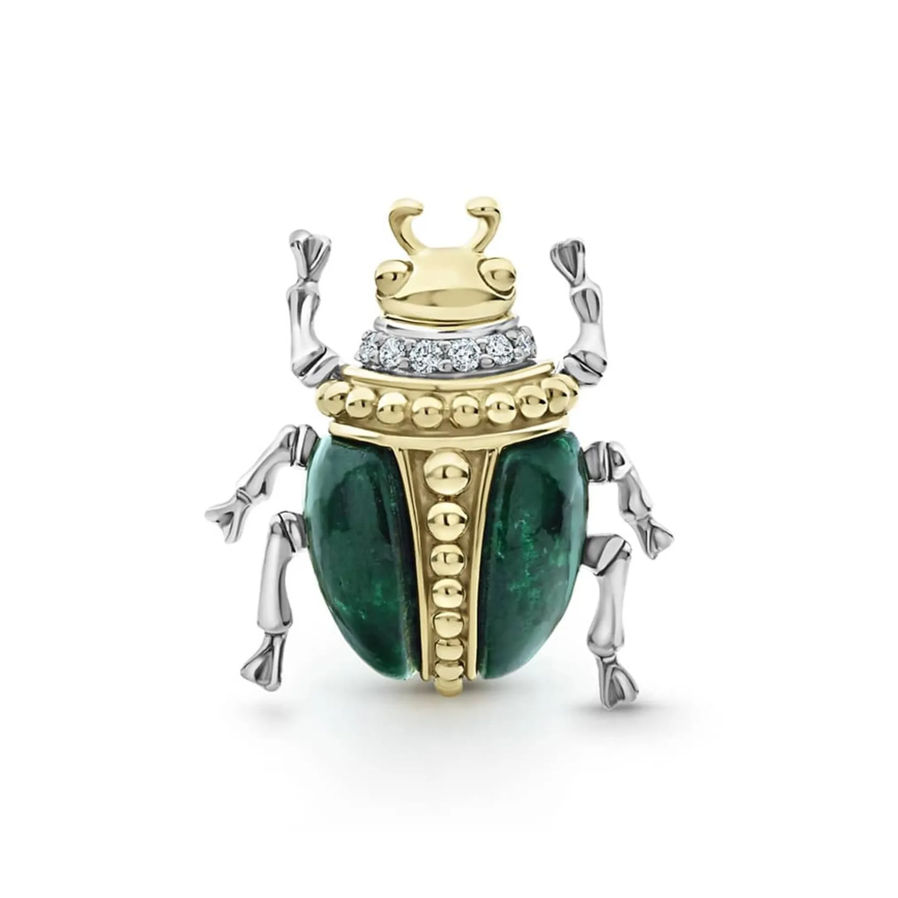 Gemstones<LAGOS Jade Diamond Beetle Pin