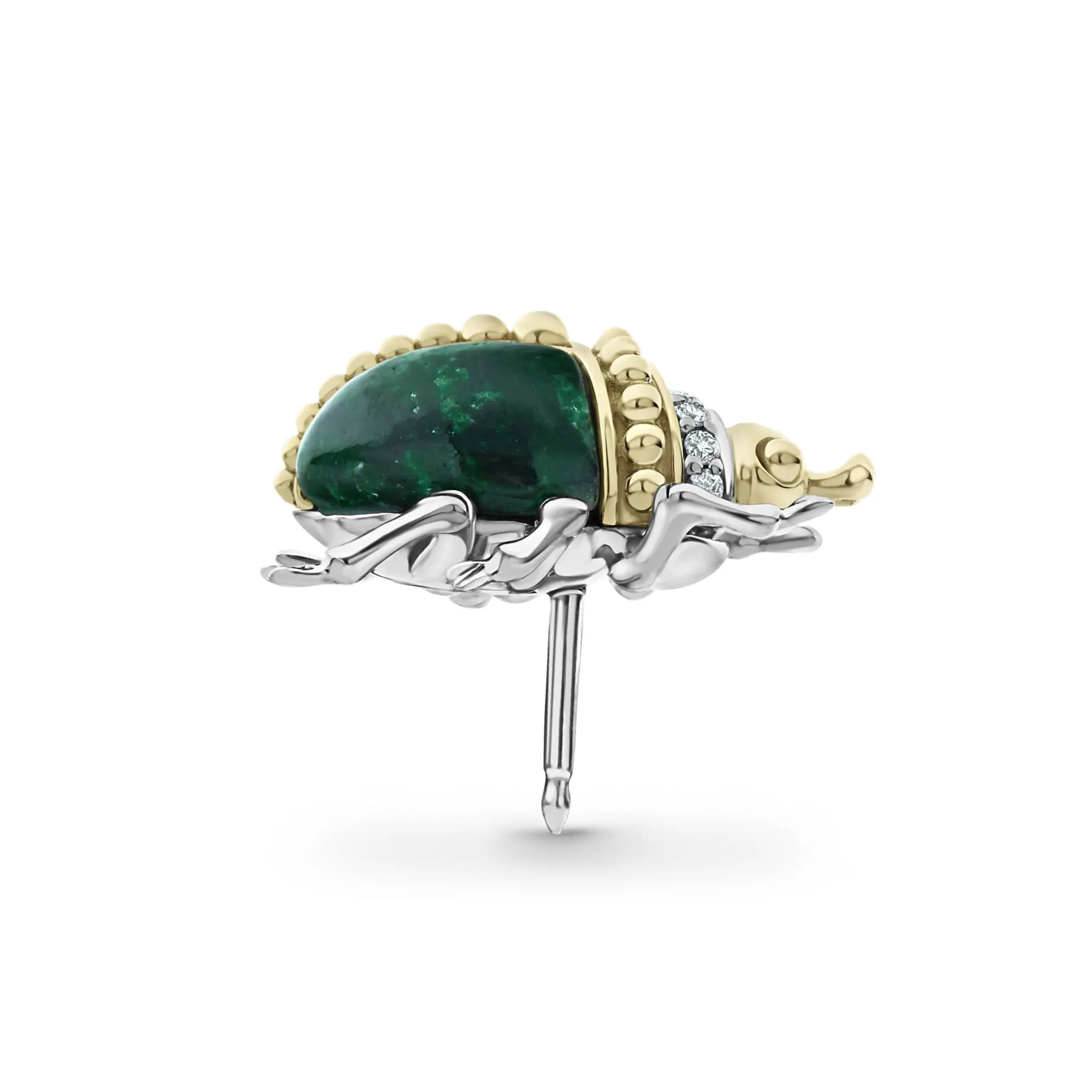 Gemstones<LAGOS Jade Diamond Beetle Pin