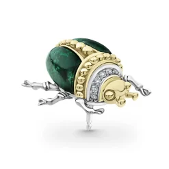 Gemstones<LAGOS Jade Diamond Beetle Pin