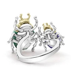 Gemstones<LAGOS Jade Double Beetle Diamond Ring
