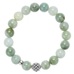 Gemstones<LAGOS Jade Silver Station Bead Bracelet