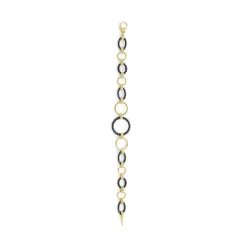 Gold<LAGOS 18K Gold And Black Ceramic Link Bracelet