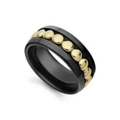 Statement Rings<LAGOS 18K Gold And Black Ceramic Ring
