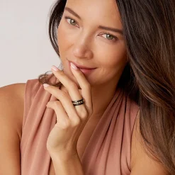 Statement Rings<LAGOS 18K Gold And Black Ceramic Ring