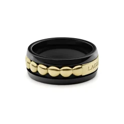 Statement Rings<LAGOS 18K Gold And Black Ceramic Ring
