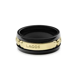 Stacking Rings<LAGOS 18K Gold And Black Ceramic Ring