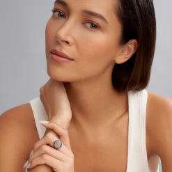 Gold<LAGOS 18K Gold And Ceramic Circle Ring