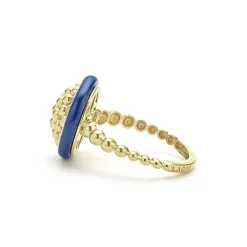 Gold<LAGOS 18K Gold And Ceramic Circle Ring