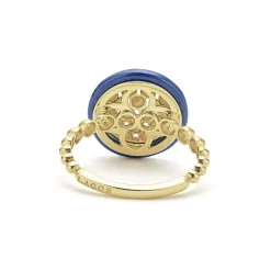 Gold<LAGOS 18K Gold And Ceramic Circle Ring