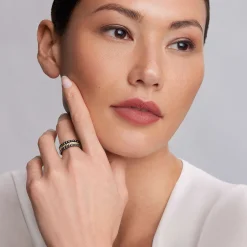 Caviar Rings<LAGOS 18K Gold And Ceramic Stacking Rings