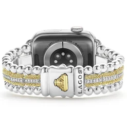 Diamonds<LAGOS 18K Gold And Diamond Caviar Beaded Watch Bracelet-38-45Mm