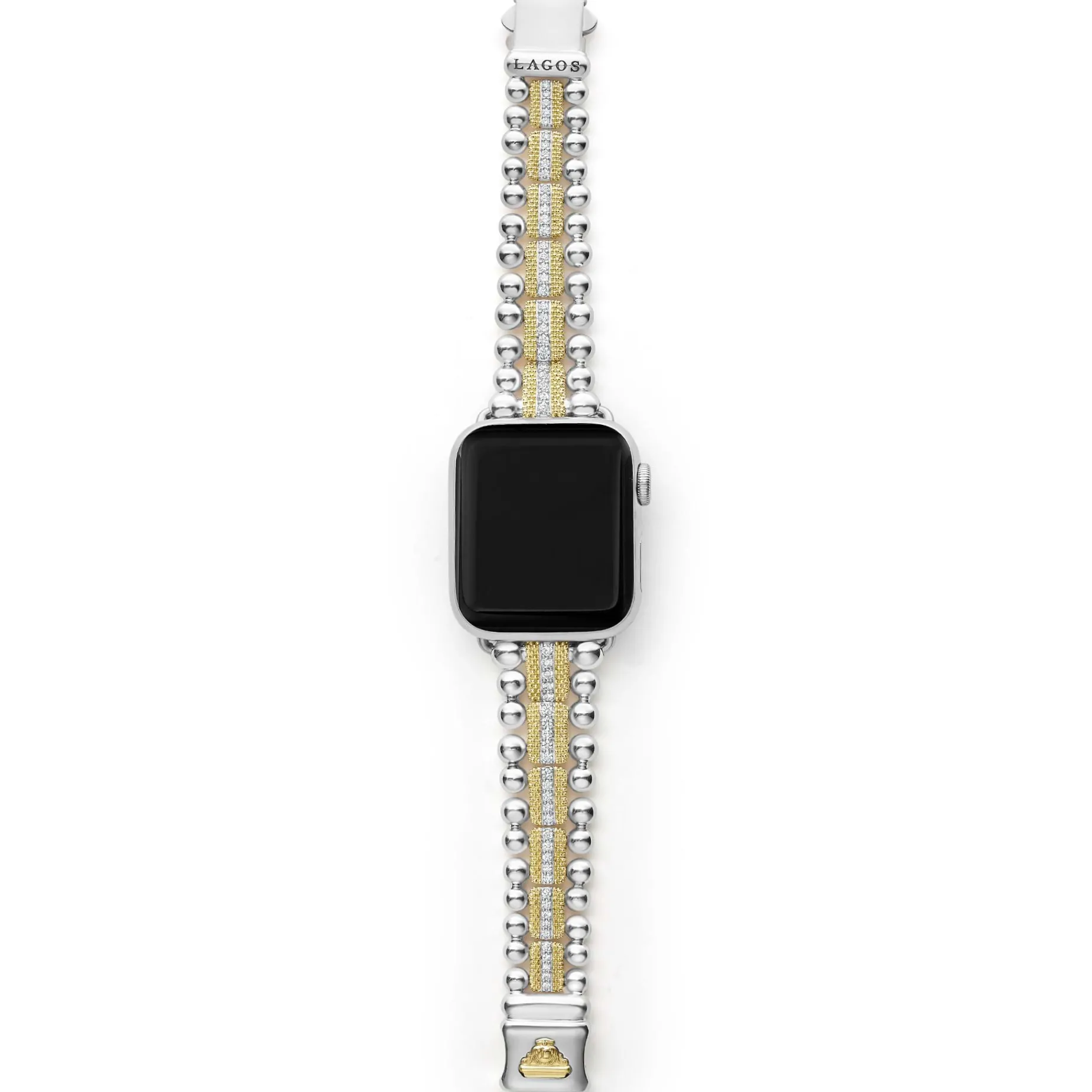 Watch Bracelets<LAGOS 18K Gold And Diamond Caviar Beaded Watch Bracelet-38-45Mm