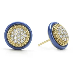 Stud Earrings<LAGOS 18K Gold And Diamond Ceramic Stud Earrings