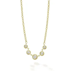 Gold<LAGOS 18K Gold And Diamond Circle Necklace
