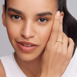 Gold<LAGOS 18K Gold And Diamond Stacking Ring